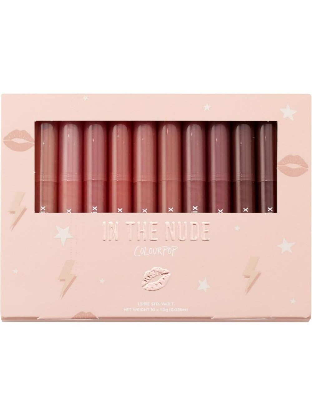Nude Lipstick Vault - 10 Shades in Matte & Crème Finishes, Nourishing Formula